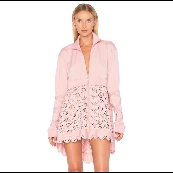 PUMA X FENTY BY RIHANNA Eyelet Jacket in Bridal Rose Size 0 - Picture 1 of 8